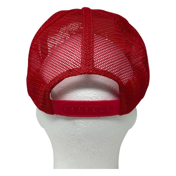 Plank The Plank Company Red/White Mesh Trucker Hat Adjustable Snapback Cap - Picture 4 of 13